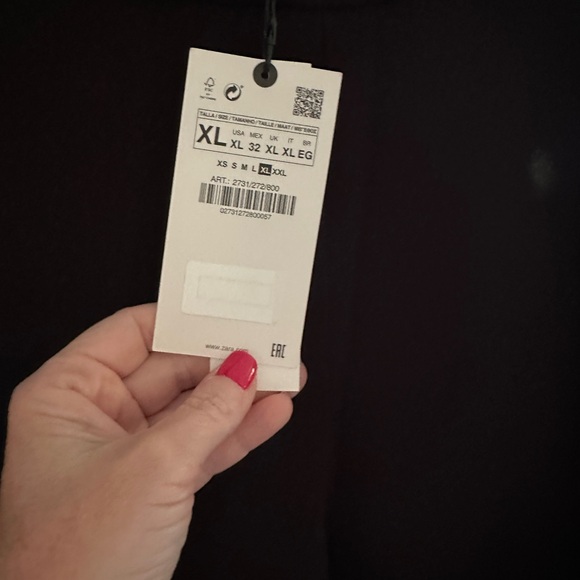 Zara XL blank side zip flowy pants NWT - Picture 3 of 5